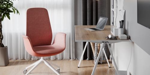 ElliePro- połączenie komfortu domowego fotela z funkcjonalnością meble biurowego.